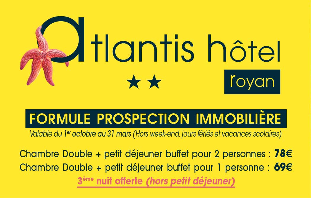 Hôtel Atlantis - Hôtel 2 étoiles à Royan